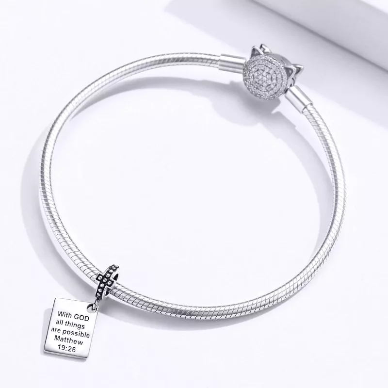 (imagen para) Colgante Biblia Plata Estilo Pandora - SCC1424 - Ver 3