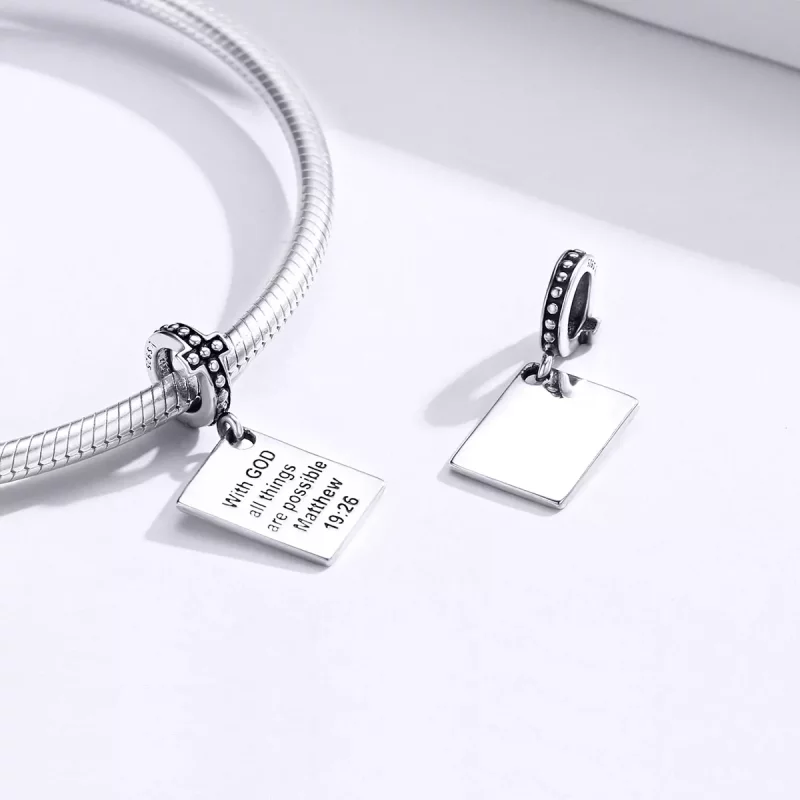 (imagen para) Colgante Biblia Plata Estilo Pandora - SCC1424 - Ver 4