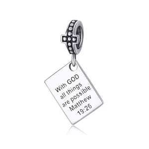 (imagen para) Colgante Biblia Plata Estilo Pandora - SCC1424
