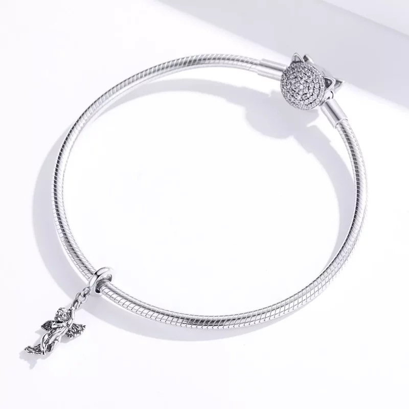 (imagen para) Colgante Cupido Plata Estilo Pandora - SCC1405 - Ver 3