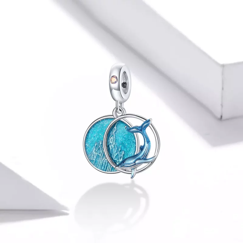 (imagen para) Colgante de ballena submarina en estilo Pandora - BSC434 - Ver 2