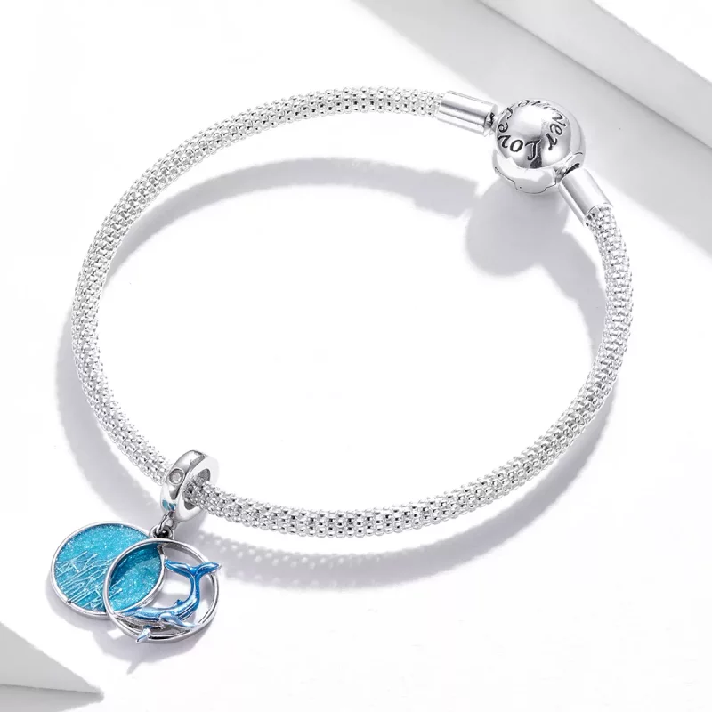 (imagen para) Colgante de ballena submarina en estilo Pandora - BSC434 - Ver 3