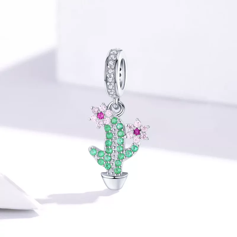 (imagen para) Colgante de Cactus de Plata con Estilo Pandora - BSC121 - Ver 2