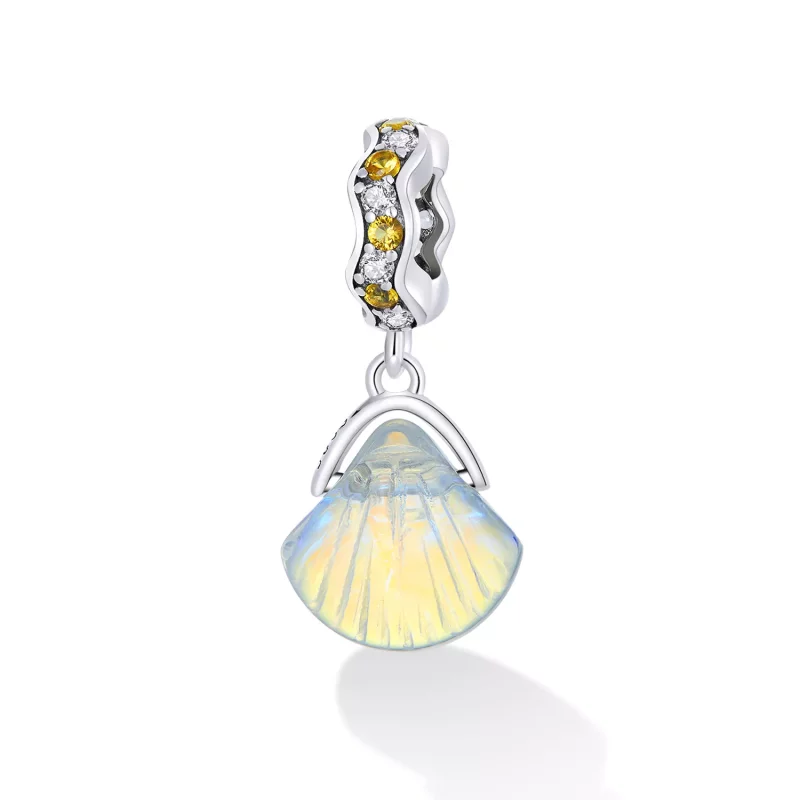 (imagen para) Colgante de concha de vidrio estilo Pandora - SCC2211 - Ver 2