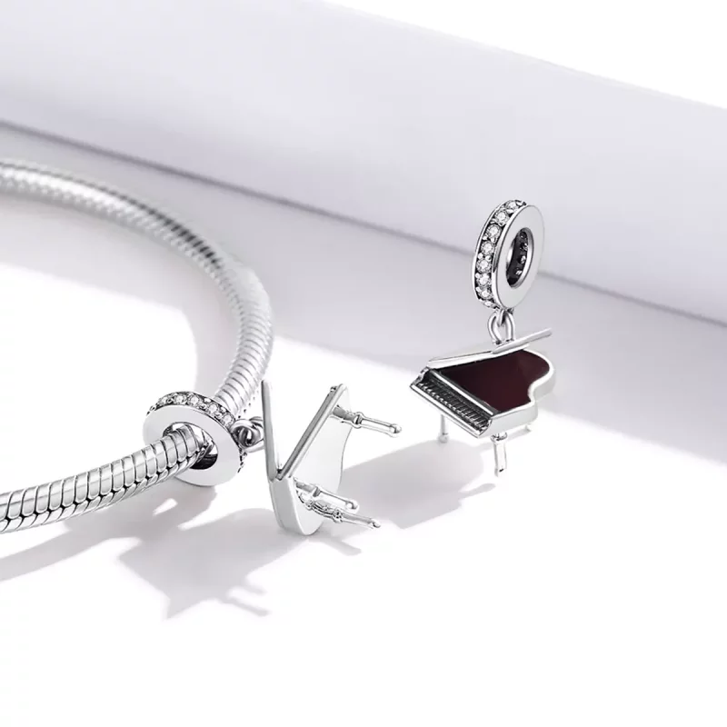 (imagen para) Colgante de estilo Pandora con piano de cola - SCC1733 - Ver 4