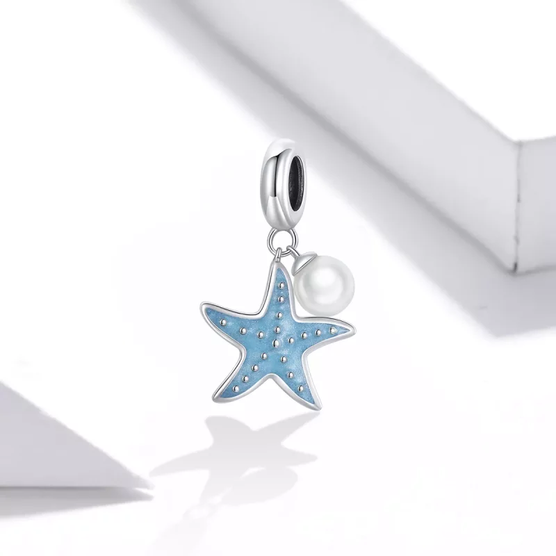 (imagen para) Colgante de Estrella de Mar de Plata con estilo Pandora - SCC1807 - Ver 2