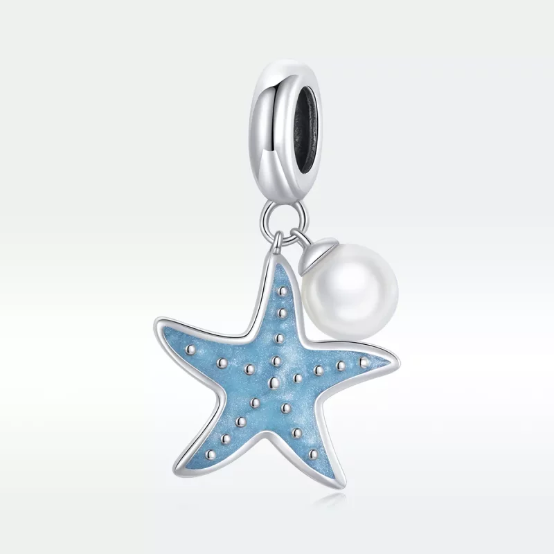 (imagen para) Colgante de Estrella de Mar de Plata con estilo Pandora - SCC1807 - Ver 5