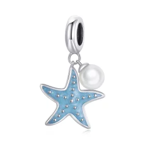 (imagen para) Colgante de Estrella de Mar de Plata con estilo Pandora - SCC1807