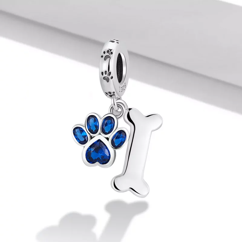 (imagen para) Colgante de hueso de pata de perro estilo Pandora - SCC2127 - Ver 2