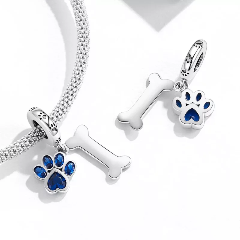 (imagen para) Colgante de hueso de pata de perro estilo Pandora - SCC2127 - Ver 4