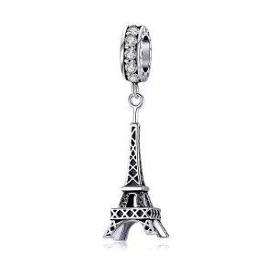 (imagen para) Colgante de la Torre Eiffel de París en plata estilo Pandora - BSC154