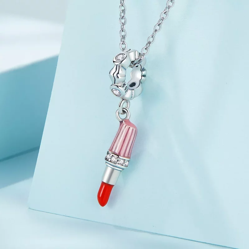 (imagen para) Colgante de lápiz labial estilo Pandora - SCC2390 - Ver 2