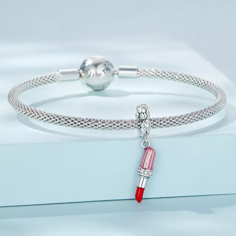 (imagen para) Colgante de lápiz labial estilo Pandora - SCC2390 - Ver 3