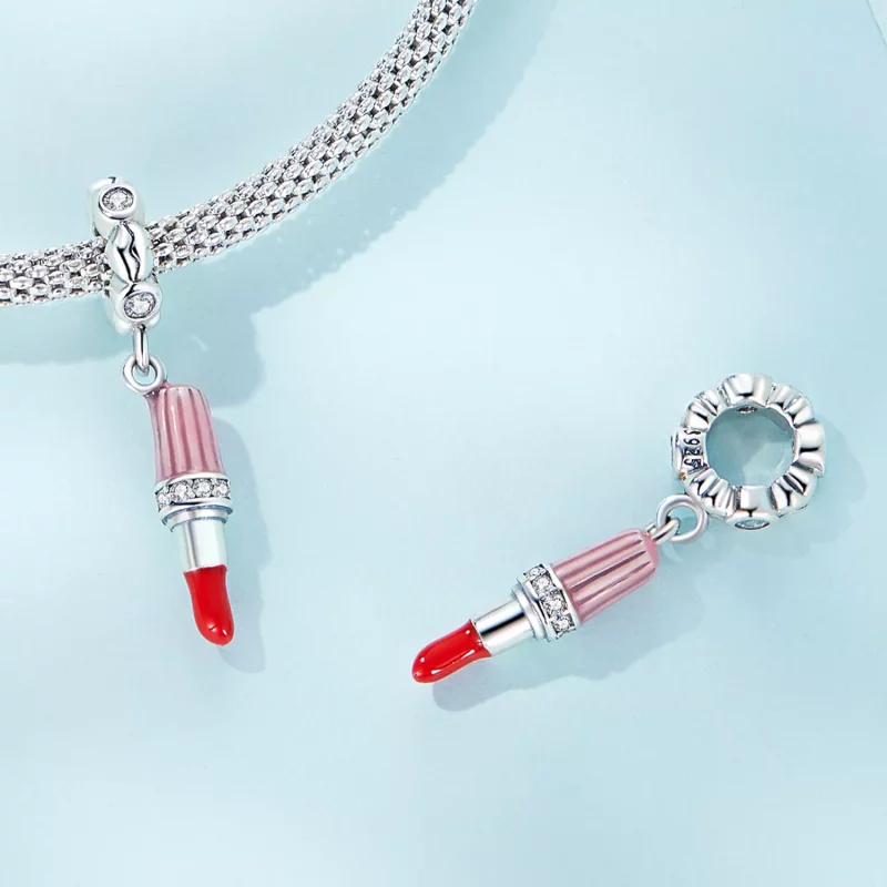 (imagen para) Colgante de lápiz labial estilo Pandora - SCC2390 - Ver 4