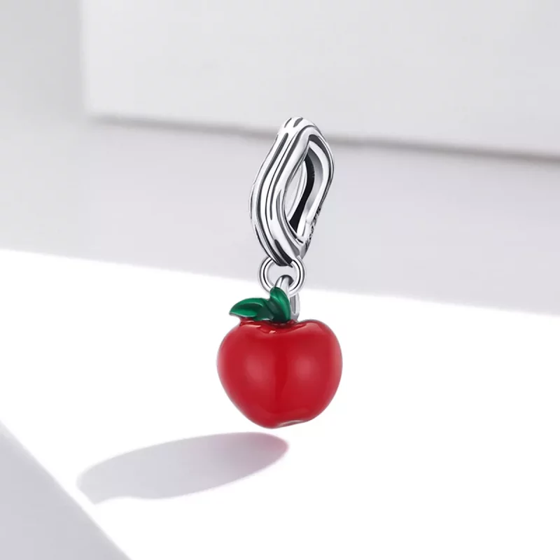 (imagen para) Colgante de Manzana Roja al Estilo Pandora - SCC1913 - Ver 2