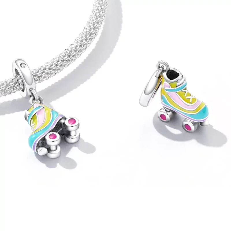 (imagen para) Colgante de patines de hielo estilo Pandora - SCC2213 - Ver 4