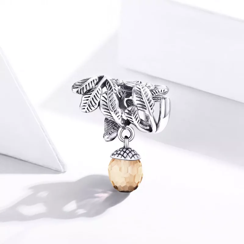 (imagen para) Colgante de piña de la suerte en estilo Pandora de plata - BSC336 - Ver 2