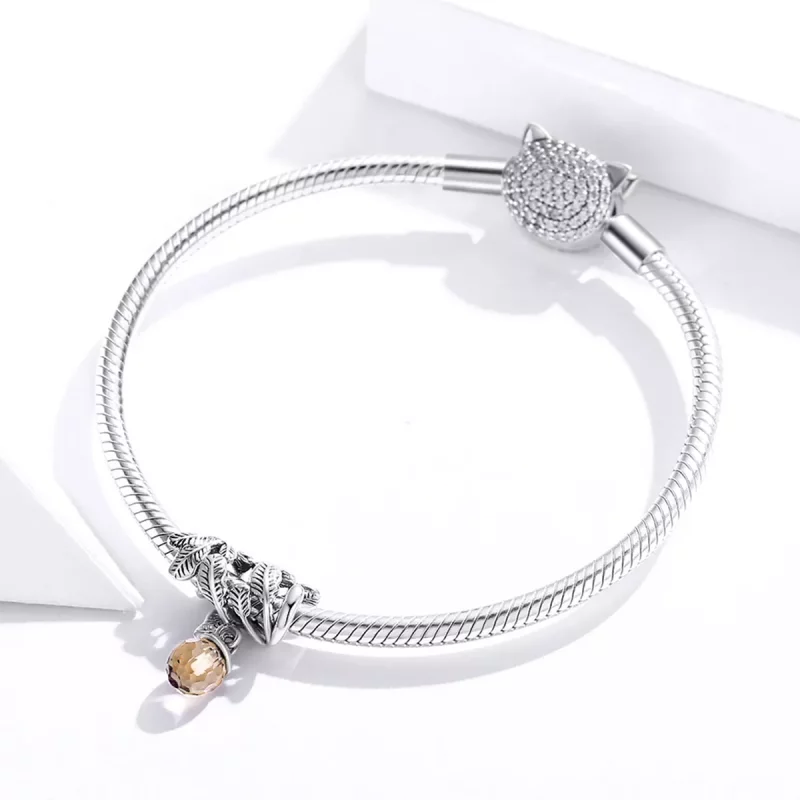 (imagen para) Colgante de piña de la suerte en estilo Pandora de plata - BSC336 - Ver 3