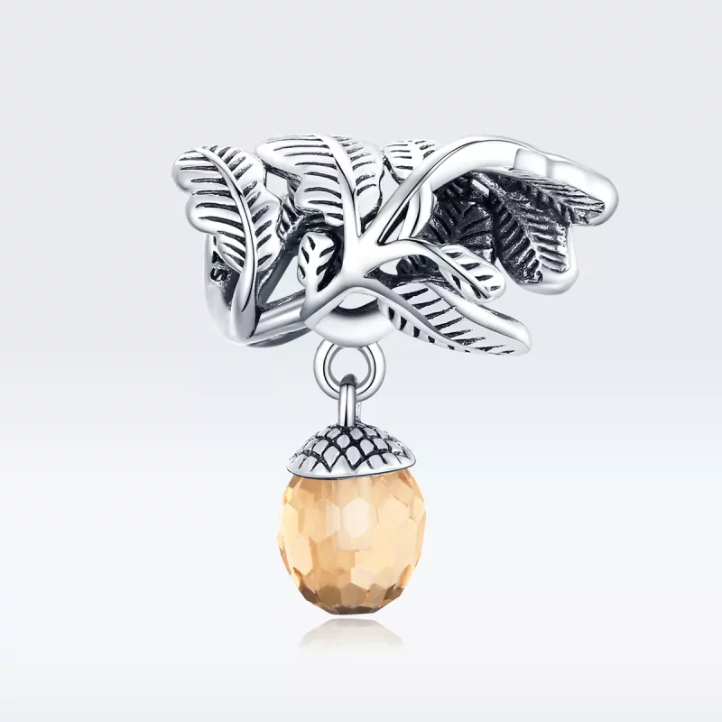 (imagen para) Colgante de piña de la suerte en estilo Pandora de plata - BSC336 - Ver 5