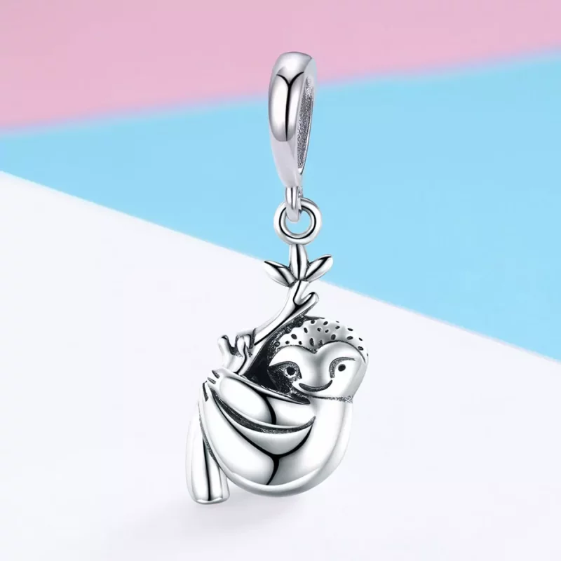 (imagen para) Colgante de plata estilo Pandora de lindo perezoso - SCC866 - Ver 2