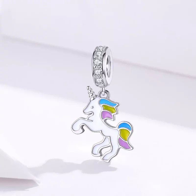 (imagen para) Colgante de unicornio de fantasía estilo Pandora - BSC075 - Ver 2