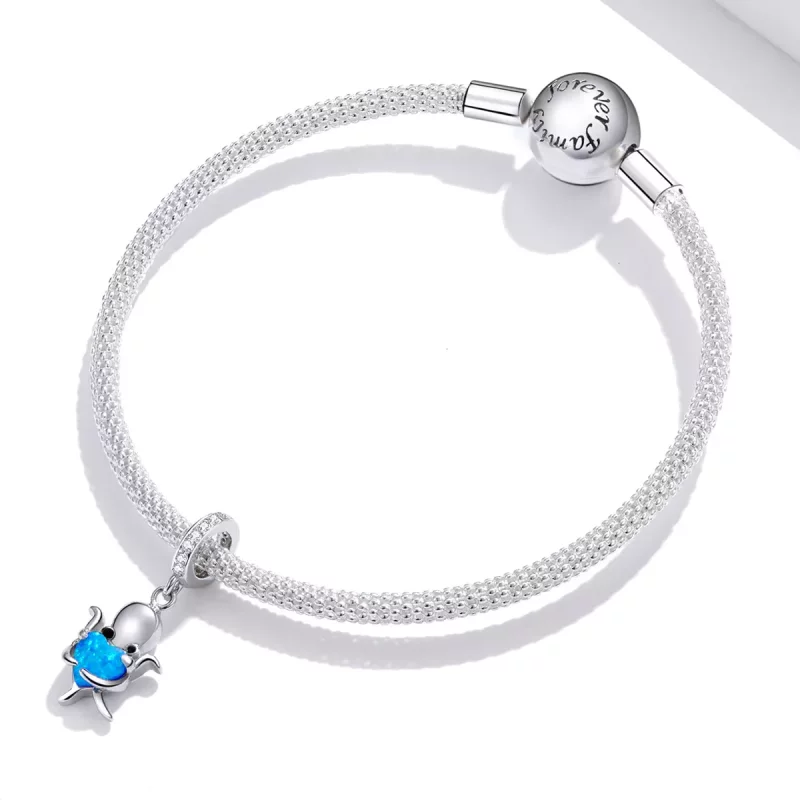(imagen para) Colgante Encantador de Pulpo de Plata Estilo Pandora - SCC1831 - Ver 3