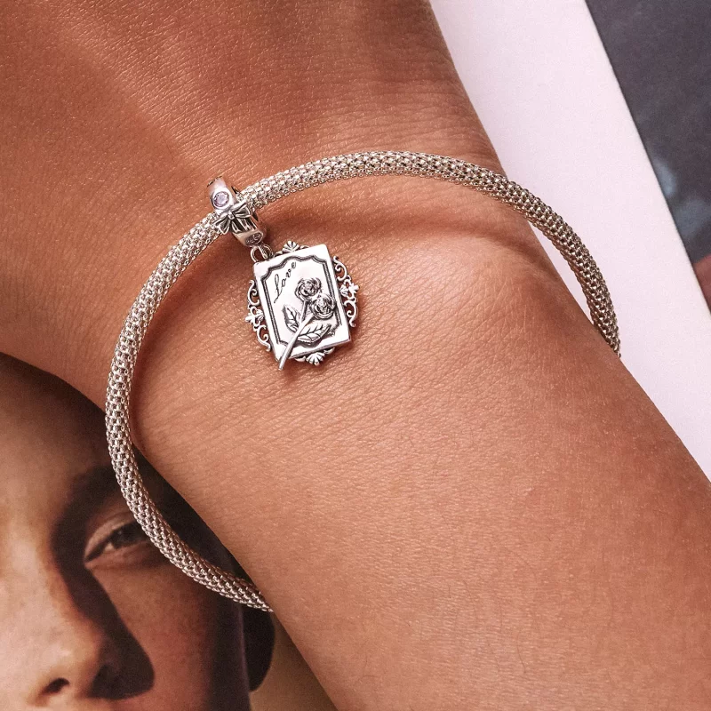(imagen para) Colgante Invitación Rosa Estilo Pandora - SCC2262 - Ver 7