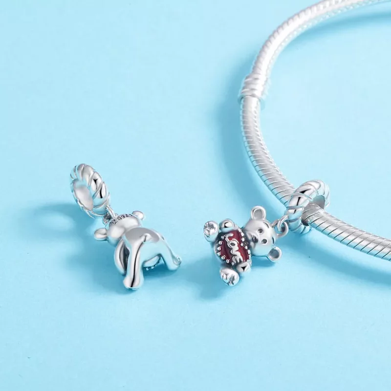 (imagen para) Colgante Osito Plata Estilo Pandora - SCC521 - Ver 5