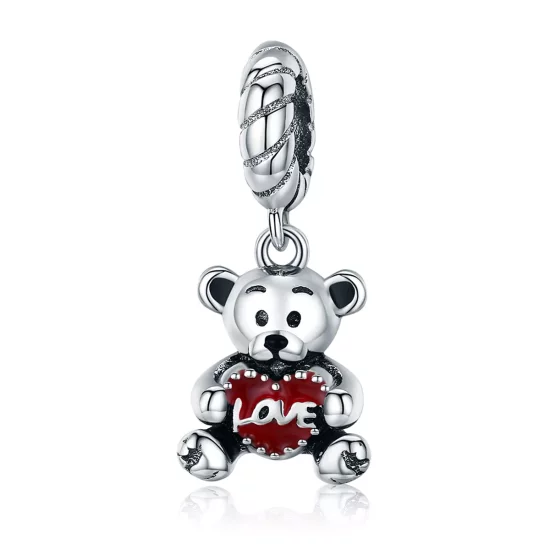 (imagen para) Colgante Osito Plata Estilo Pandora - SCC521