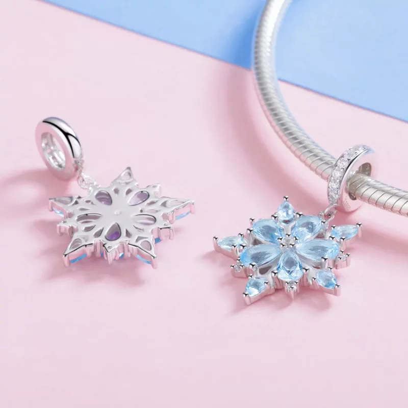 (imagen para) Colgante Pandora de Copos de Nieve de Plata - SCC940 - Ver 4