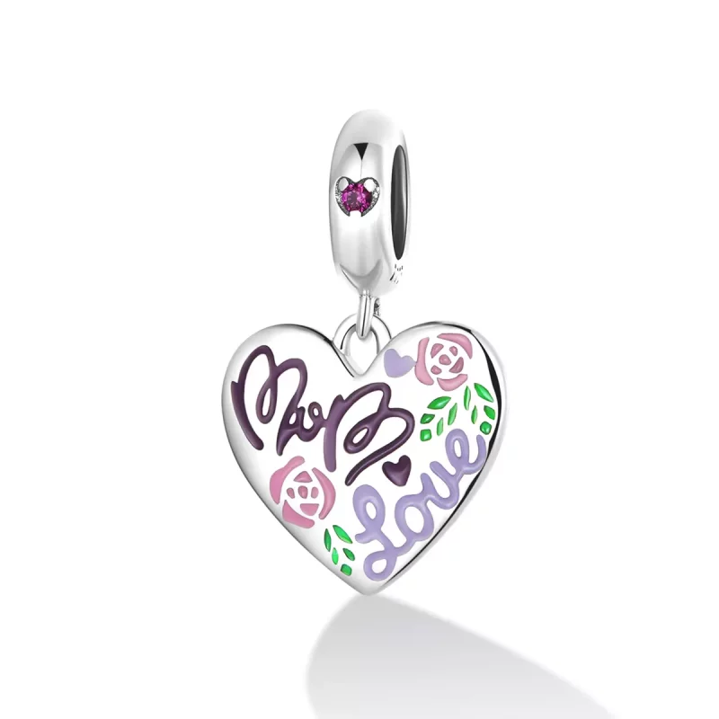 (imagen para) Día de la Madre estilo Pandora - Corazones de graffiti coloridos cuelgan - BSC59 - Ver 2