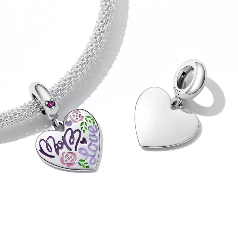 (imagen para) Día de la Madre estilo Pandora - Corazones de graffiti coloridos cuelgan - BSC59 - Ver 4