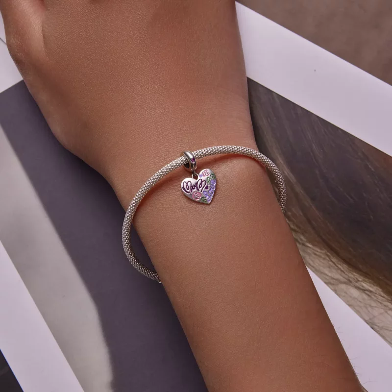 (imagen para) Día de la Madre estilo Pandora - Corazones de graffiti coloridos cuelgan - BSC59 - Ver 6