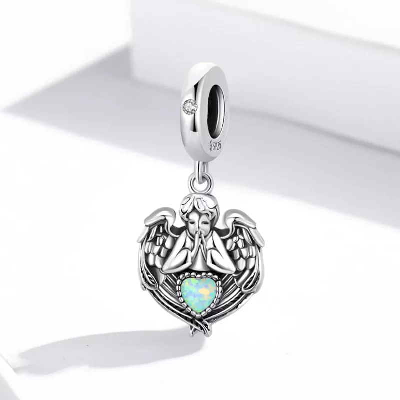 (imagen para) Dije estilo Pandora con colgante Angel Pray Love - BSC568 - Ver 2