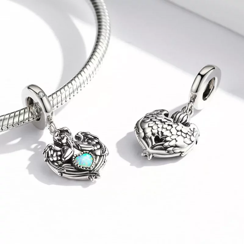 (imagen para) Dije estilo Pandora con colgante Angel Pray Love - BSC568 - Ver 4