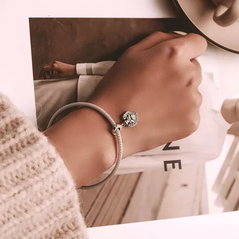 (imagen para) Dije estilo Pandora con colgante Angel Pray Love - BSC568 - Ver 5