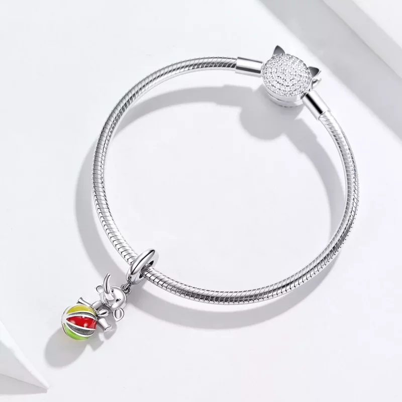 (imagen para) Elefante colgante estilo Pandora - BSC091 - Ver 3