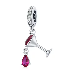 (imagen para) Estilo Pandora Colgante de Copa de Vino Agitada - SCC1997