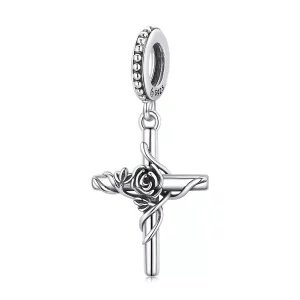 (imagen para) Estilo Pandora Colgante de Cruz Rosa - BSC526