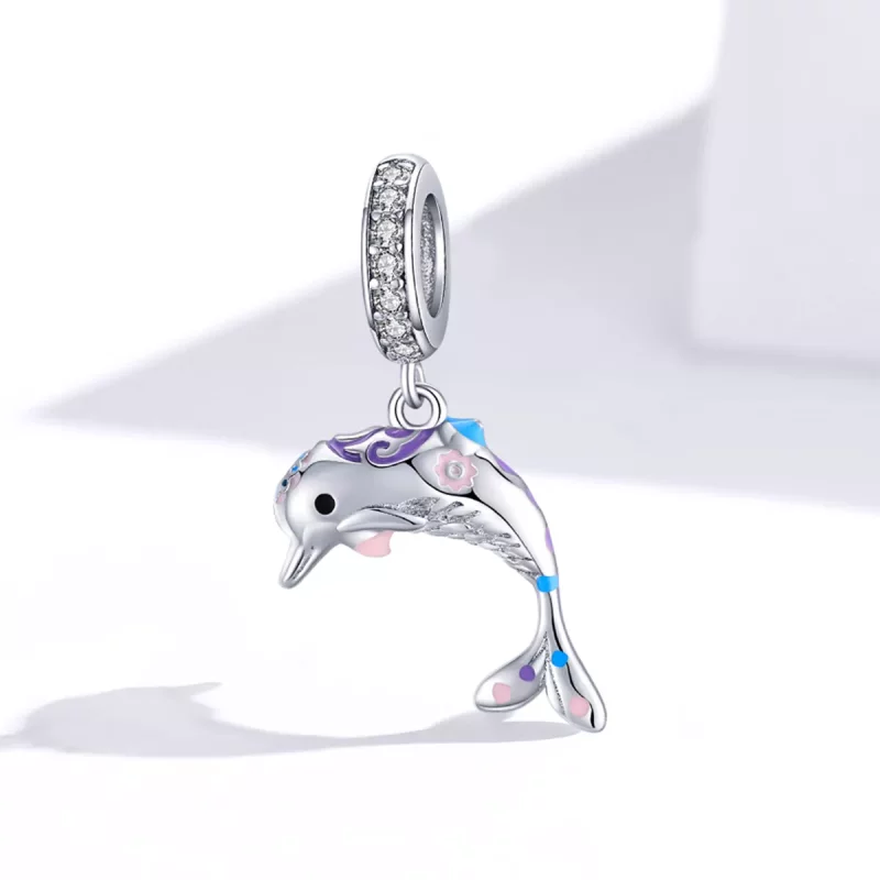 (imagen para) Estilo Pandora Colgante de Delfín - BSC159 - Ver 2