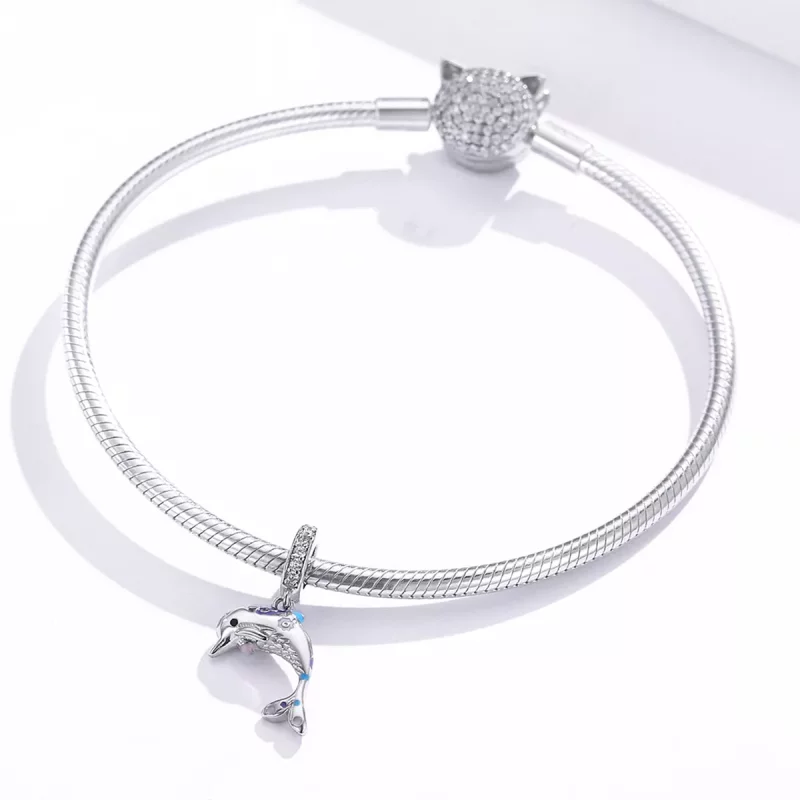 (imagen para) Estilo Pandora Colgante de Delfín - BSC159 - Ver 3