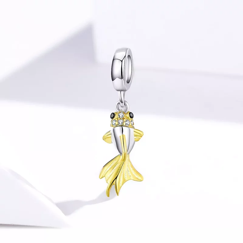 (imagen para) Estilo Pandora Colgante Dorado Koi - BSC127 - Ver 2