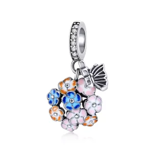 (imagen para) Estilo Pandora Colgante Jardín Colorido Plateado - SCC1702