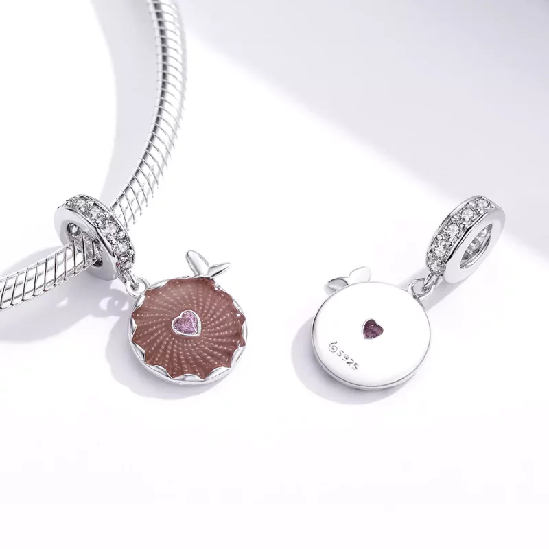 (imagen para) Estilo Pandora con brillo de flores colgantes - BSC290 - Ver 2