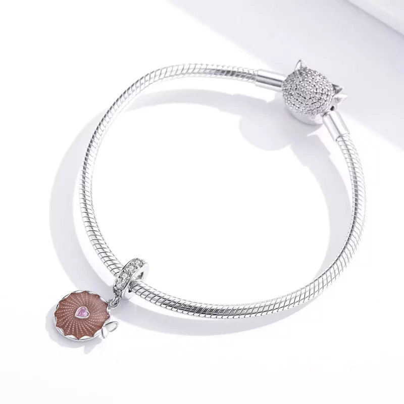(imagen para) Estilo Pandora con brillo de flores colgantes - BSC290 - Ver 4