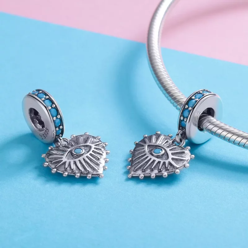 (imagen para) Estilo Pandora Corazón de Bohemia Dangle - SCC873 - Ver 4
