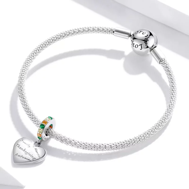 (imagen para) Estilo Pandora Dangle de Amor de Acción de Gracias - BSC344 - Ver 3