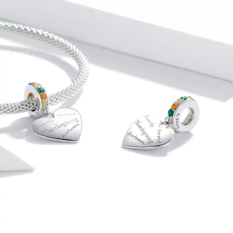 (imagen para) Estilo Pandora Dangle de Amor de Acción de Gracias - BSC344 - Ver 4