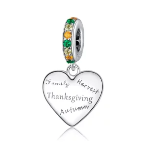 (imagen para) Estilo Pandora Dangle de Amor de Acción de Gracias - BSC344