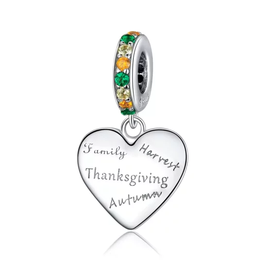 (imagen para) Estilo Pandora Dangle de Amor de Acción de Gracias - BSC344